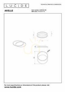 Lucide Axelle black LED ceiling light 24W 44112/24/30 small 1