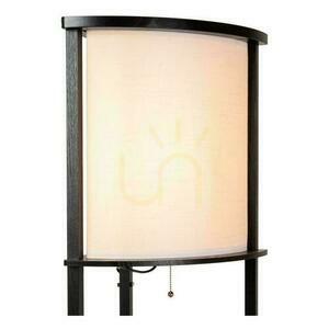 Lucide MENNO 44798/81/30 floor lamp with shelves, black, cream shade, 162.3 cm, E27 small 3