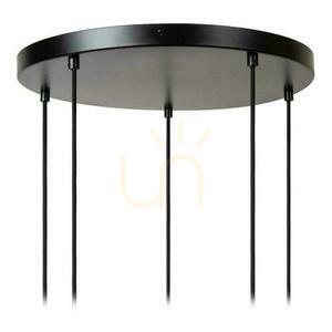 Lucide Ilona 5-Light Black Glass Retro Pendant Lamp 45408/15/99 small 3