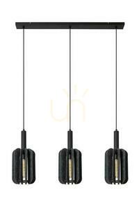 Lucide RAFAL 3-Light Gray Felt Japandi Pendant Lamp 45492/03/36 small 1