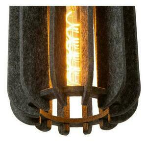 Lucide RAFAL 3-Light Gray Felt Japandi Pendant Lamp 45492/03/36 small 4