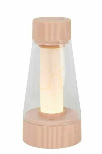 Check Lucide LORALI Pink LED Table Lamp IP44 Touch Dimmable 45500/01/66