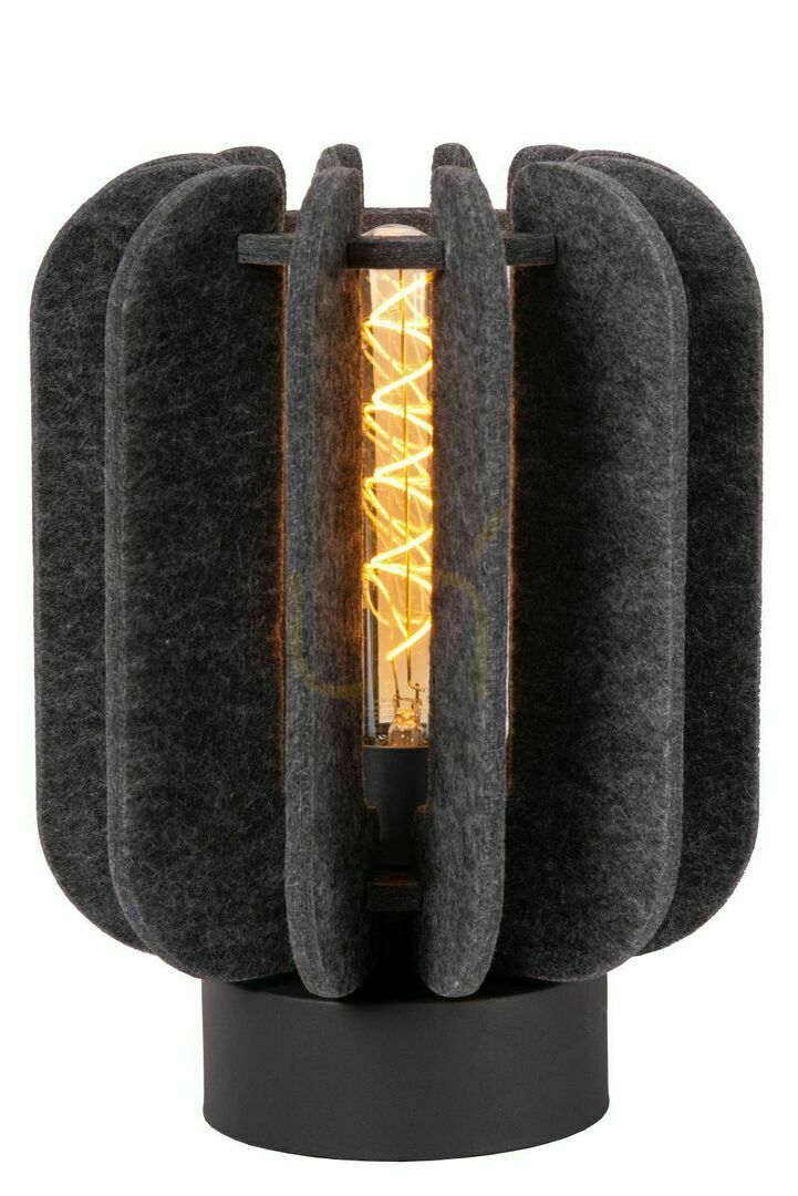 Lucide RAFAL Table Lamp Gray Felt Japandi E27 23 cm 45592/01/36