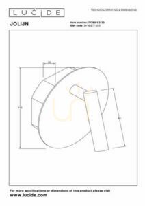 Lucide JOLIJN Black Metal LED Wall Lamp 77288/03/30 small 5