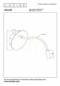Lucide JOLIJN Black LED Wall Light 77289/03/30 small 4