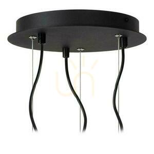 Lucide NINJA 3-Light Black Concrete Japandi Pendant Light small 4