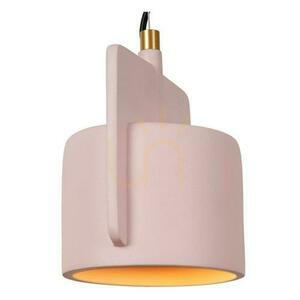 Lucide NINJA Pendant Light Pink Concrete Japandi E27 small 1