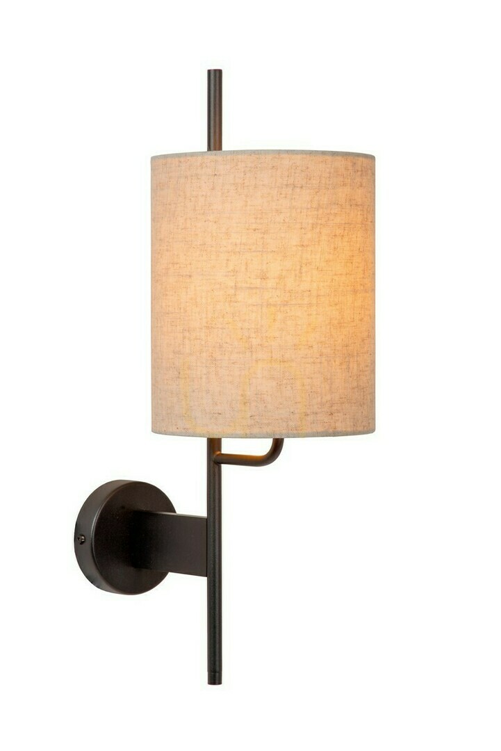 Lucide MAGIC Black Japandi Wall Lamp E27 Metal Flax