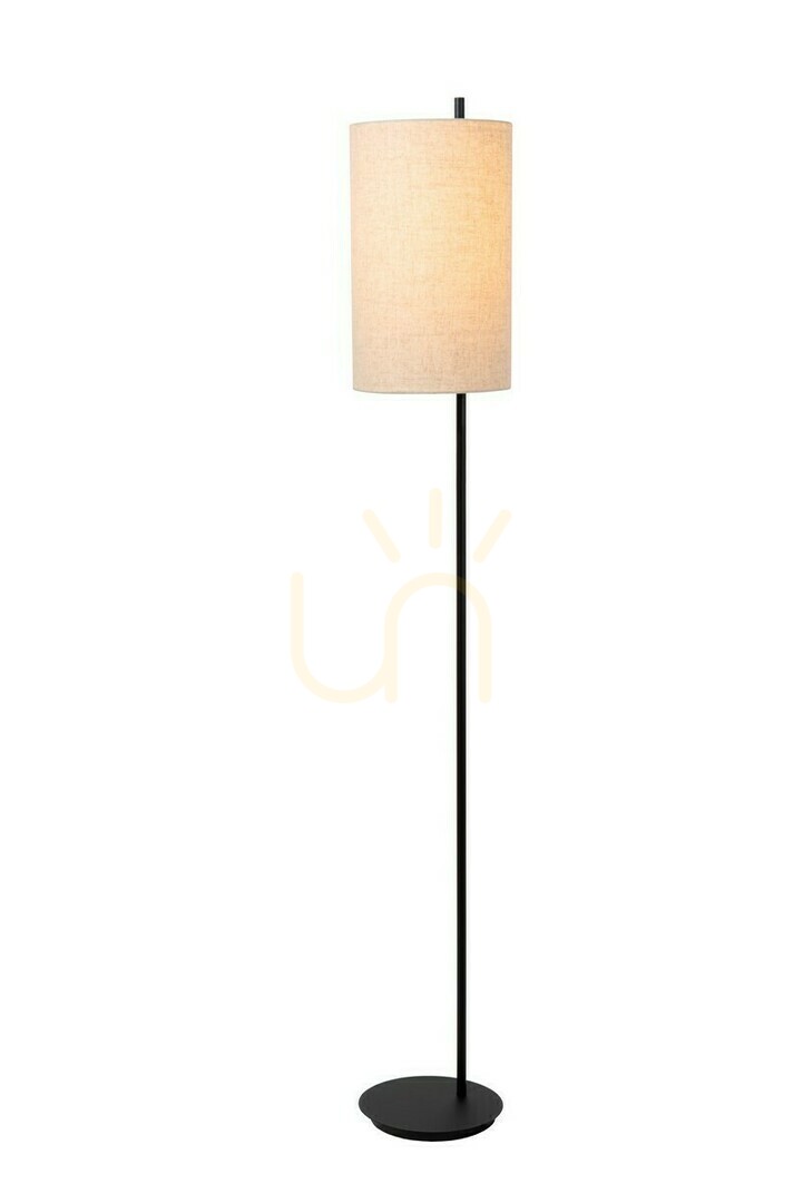 Lucide MAGIC Floor Lamp Black Beige Japandi Metal Flax E27 165 cm