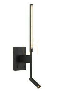 Lucide Finan Black LED Wall Light 2-Light Modern Aluminum small 0