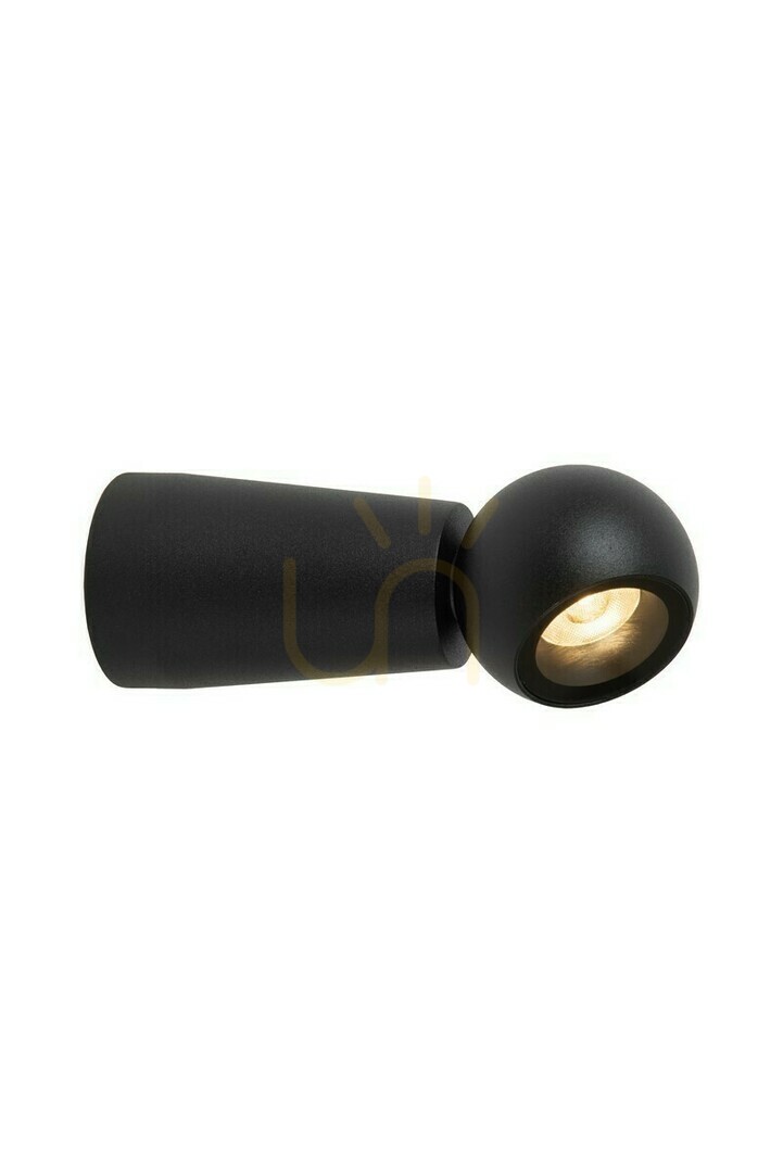 Lucide Ipsos LED wall lamp black aluminum 5W IP54 bathroom