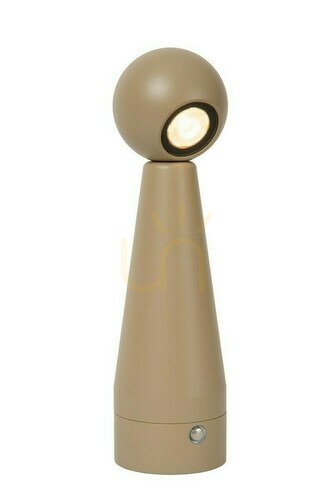 Check Lucide IPSOS Grey LED Touch Table Lamp Aluminum Modern 22 cm