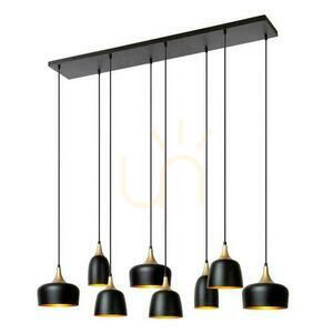 Lucide Chayanne Black 8-Light Pendant Lamp Aluminum Modern small 3