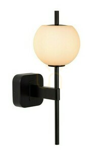 Lucide ELDA black retro bathroom wall lamp IP44 G9 small 0