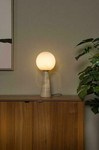 Check Lucide EVIN table lamp 05551/01/61 – opal glass and travertine, E27