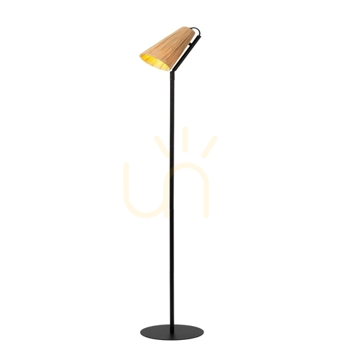 Check Lucide Bensen Japandi Floor Lamp Wood Rattan 152 cm