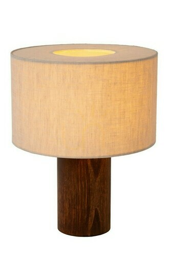 Check Lucide TACHINA Japandi Beige Table Lamp Wood Flax E14 25 cm
