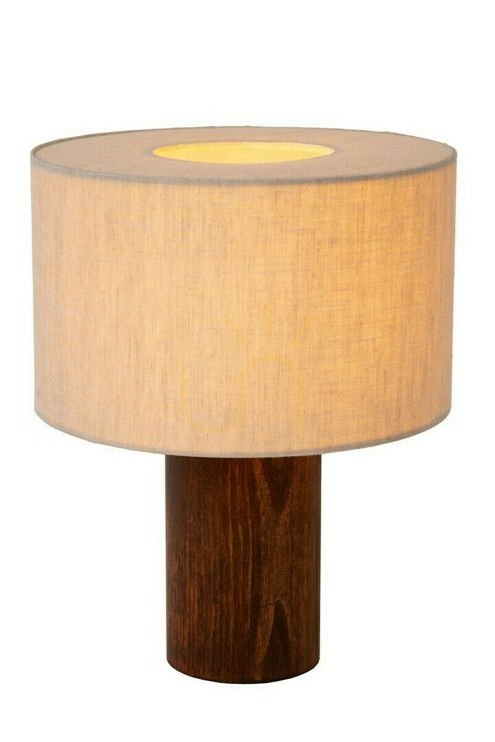 Lucide TACHINA Japandi Beige Table Lamp Wood Flax E14 25 cm