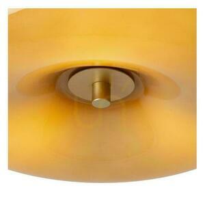 Lucide SENTINO Flush Ceiling Light Ø 30 cm 3xG9, Taupe Glass, Brass Accent, Retro 10125/30/41 small 3