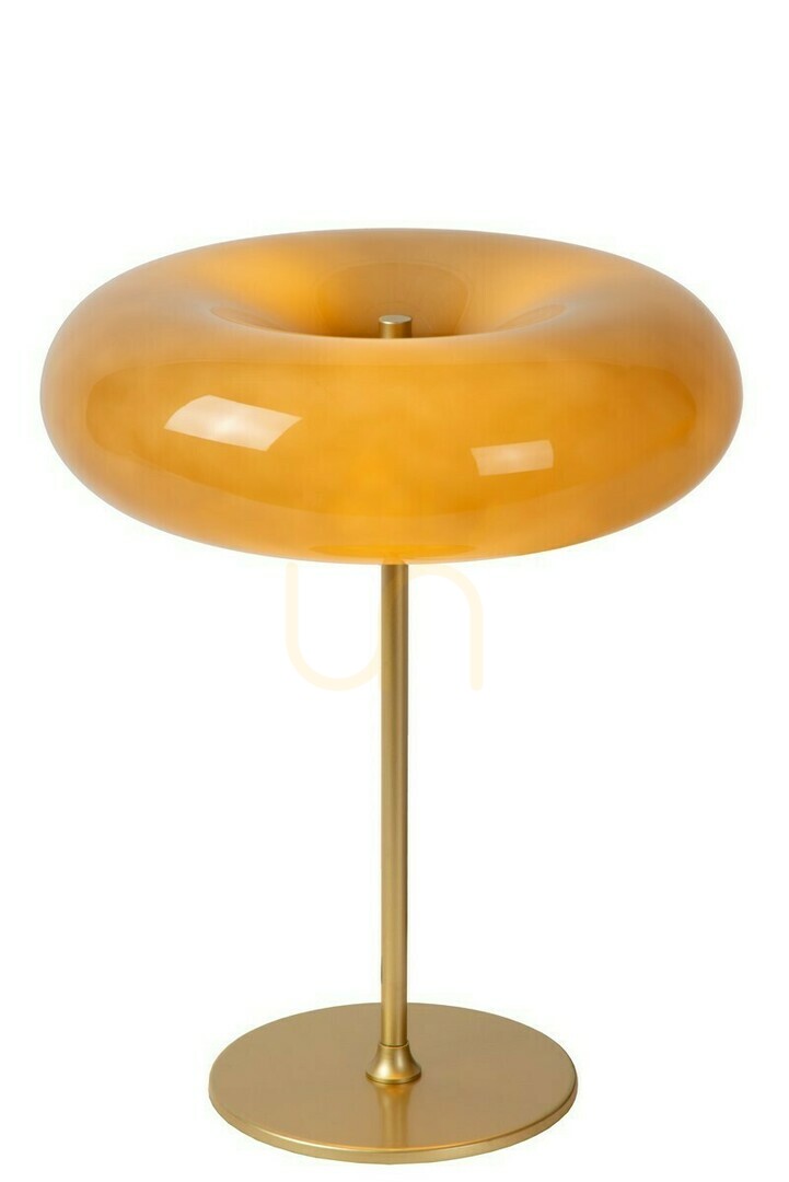 Lucide Sentino Retro Table Lamp Gray Glass Metal 3-Light
