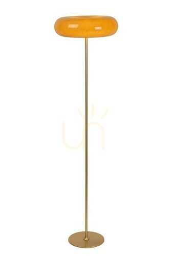 Check Lucide Sentino Floor Lamp Gray Gold Glass Metal Retro 3-Light