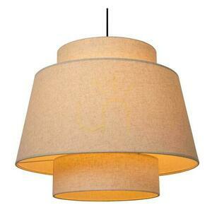 Lucide Tribute Beige Fabric Japandi Pendant Light 60 cm small 1