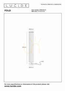 Lucide FOLD White Japandi Fabric Metal Floor Lamp 160 cm small 1