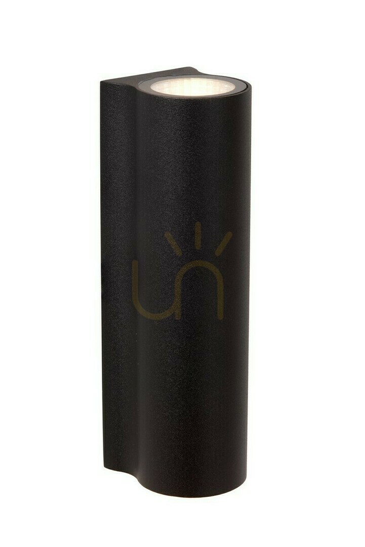 Lucide AKRA Black Outdoor LED Wall Lamp Aluminum IP54 2-Light