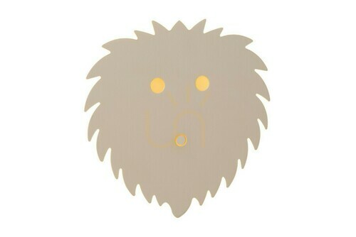 Check Lucide Charlie LED wall light beige metal children's room