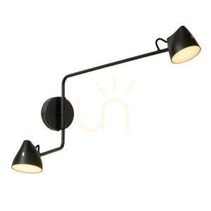 Lucide MILNE Black LED Wall Light 2-Light Modern Metal small 3