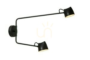 Lucide MILNE Black LED Wall Light 2-Light Modern Metal small 0