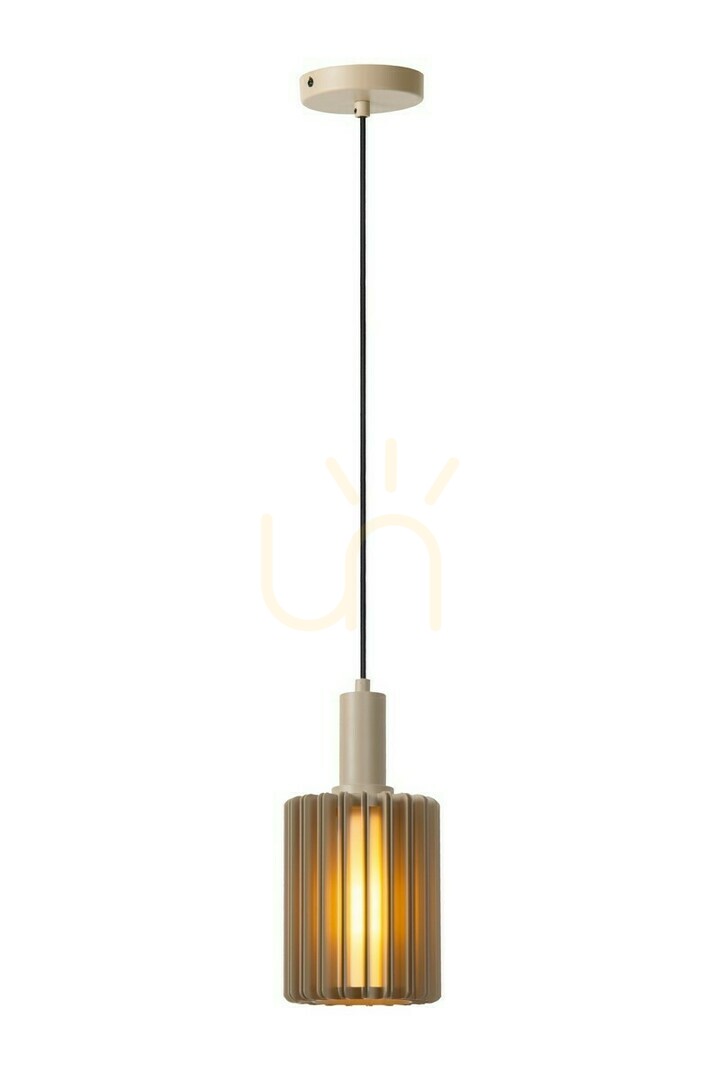 Pendelleuchte Lucide LAMBRES Grau Aluminium E27 dimmbar 15 cm