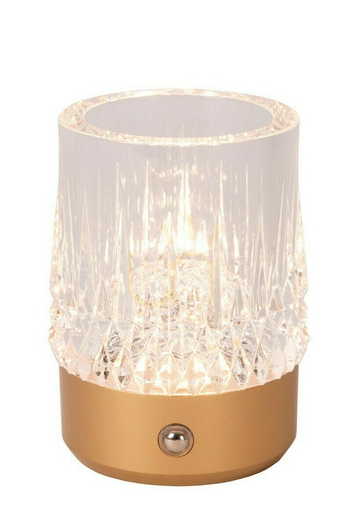 Lucide LILI Gold LED Table Lamp Touch Dimmable Acrylic 8 cm