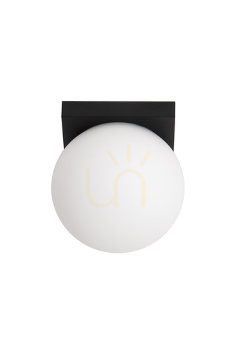 Check Lucide TASSA black LED flush ceiling light with opal glass 12 W Ø13.5 cm 57150/10/30