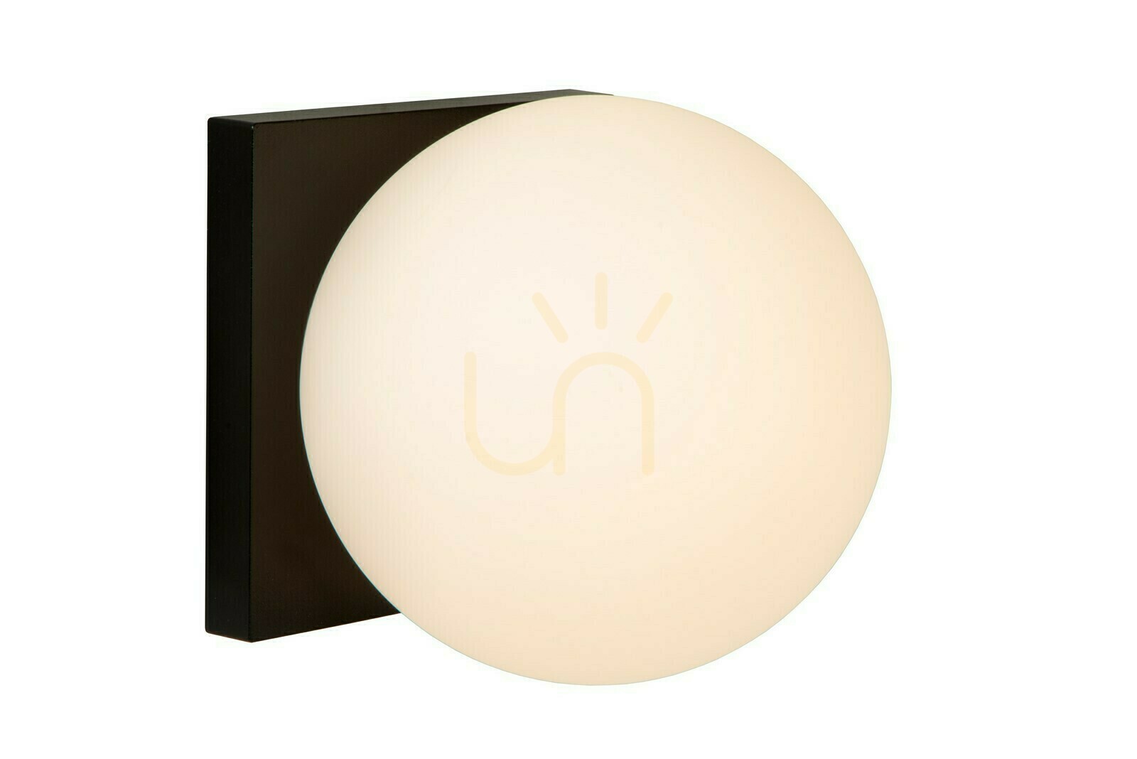 Lucide TASSA black LED bathroom wall lamp glass modern