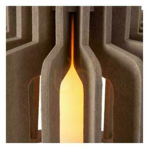Lucide Rollo Grey Felt Japandi Pendant Light 40 cm small 3