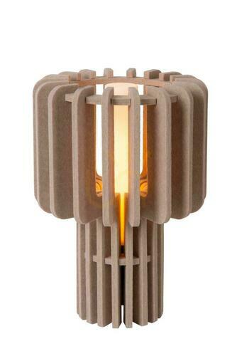 Check Lucide ROLLO Taupe Felt Japandi Table Lamp E27 35 cm 45591/01/41