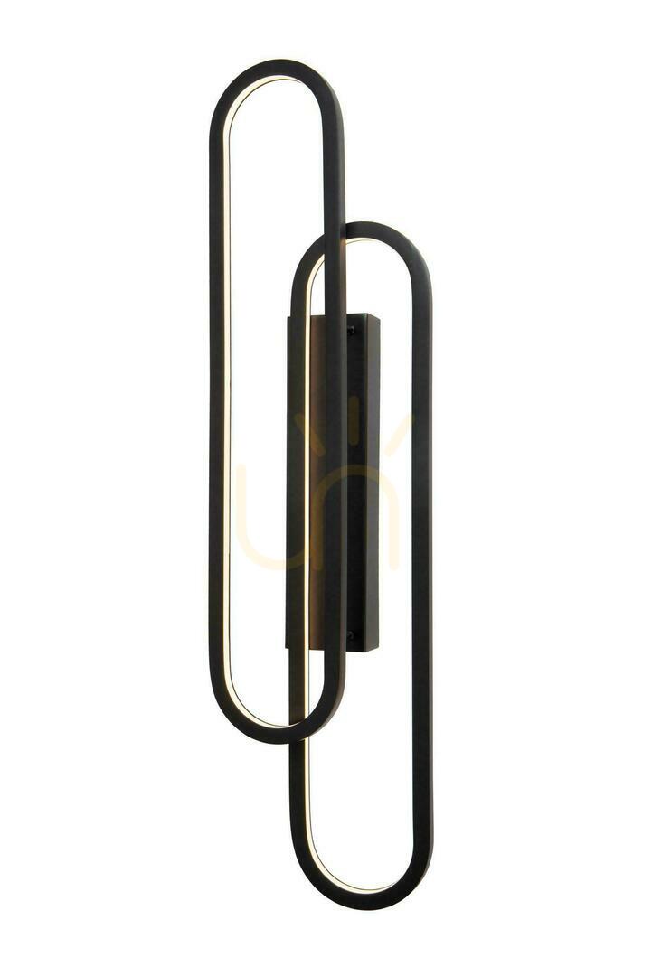 Lucide Thelma Black LED Wall Light 33W Aluminium