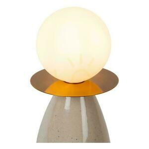 Lucide Figaro Gray Japandi Table Lamp Porcelain Glass 53.5 cm small 1