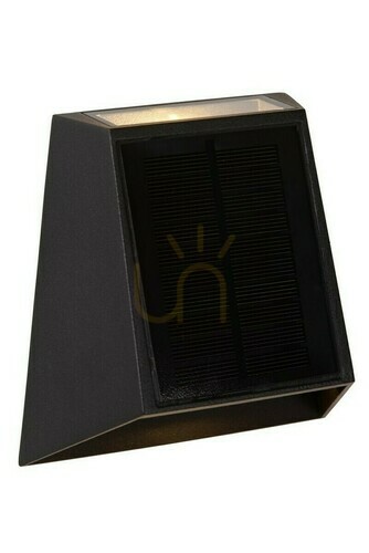 Check Lucide Luton LED outdoor wall lamp black IP65 with motion sensor