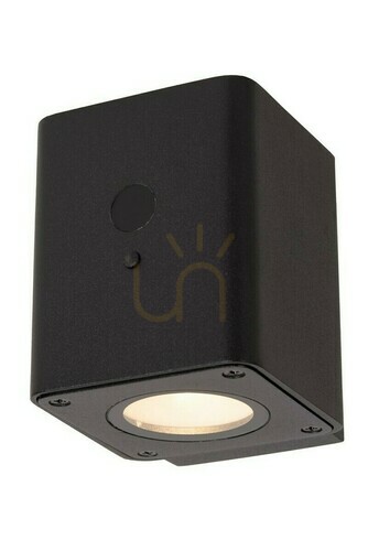 Check Lucide RAMIN Outdoor Wall Lamp Black Aluminum LED with Motion Sensor