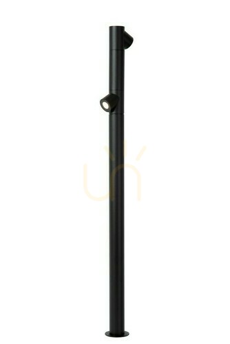 Check Lucide IBAMA Outdoor LED Post Light Black Aluminum 100 cm IP65