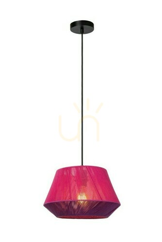 Check Lucide JESSICA Pink Cotton Japandi Pendant Light E27