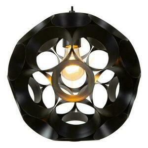 Lucide Hannelore Black Metal Pendant Light 30 cm small 1