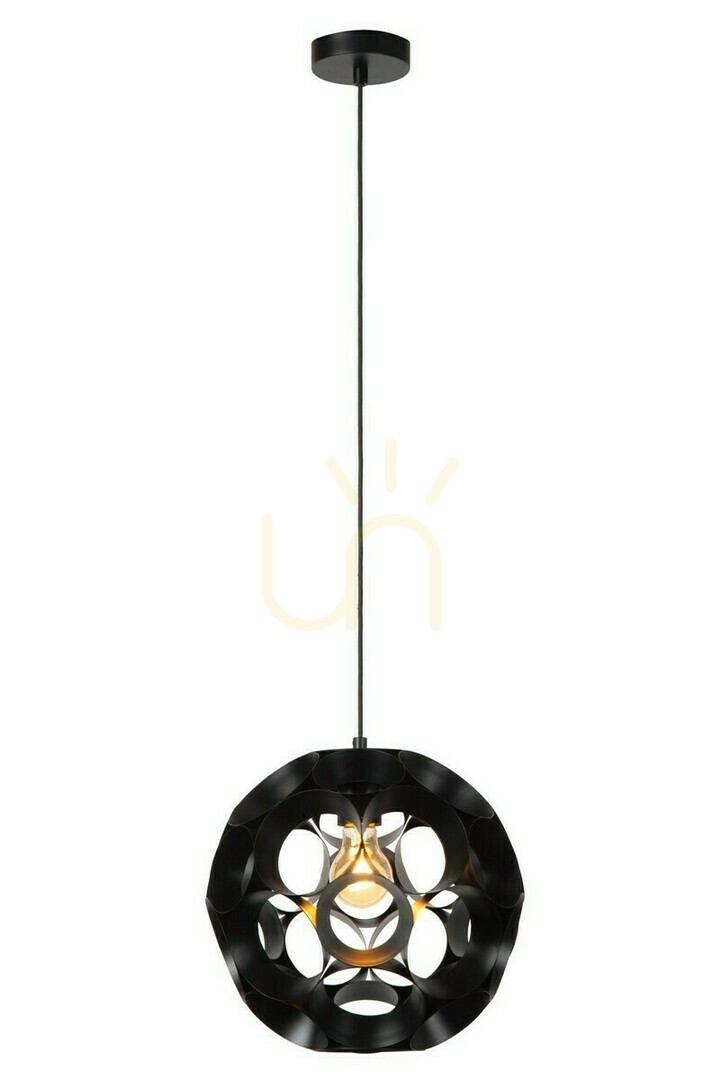 Lucide Hannelore Black Metal Pendant Light 30 cm