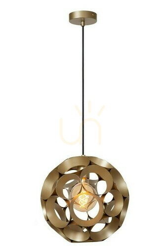 Check Lucide Hannelore Gold Pendant Light 30 cm Metal Modern E27