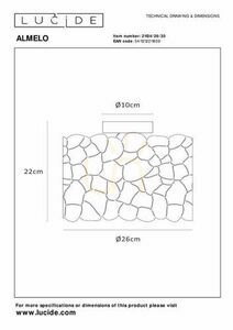 Lucide ALMELO Black Gold Metal Modern Ceiling Light 26 cm small 2