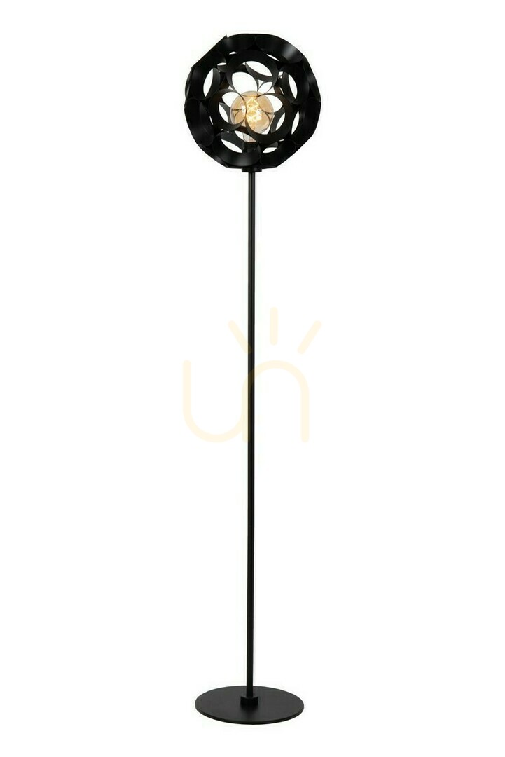 Lucide Hannelore Black Metal Floor Lamp E27 Dimmable Modern