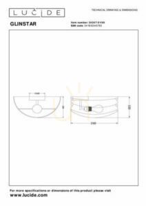 Lucide GLINSTAR multicolour PVC wall light 1xE27 30 cm small 1