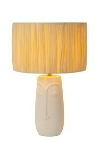 Lucide Viso Japandi Table Lamp White Beige Ceramic Paper E27 56 cm small 0